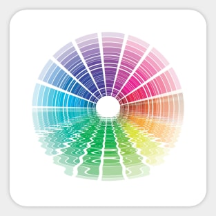 Color Wheel Rainbow Scheme Sticker